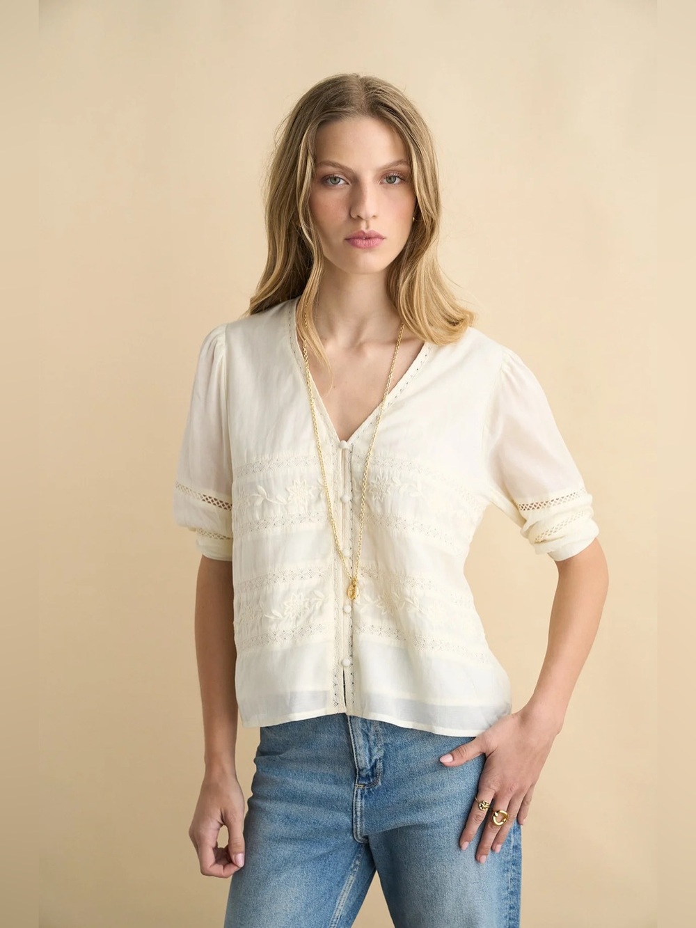 Sonmer Kala Blouse Ecru